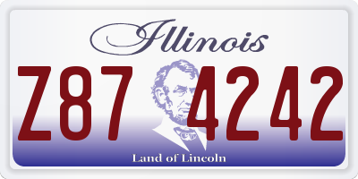 IL license plate Z874242