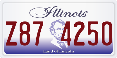IL license plate Z874250