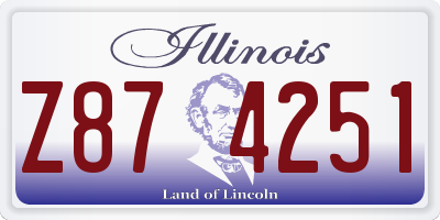 IL license plate Z874251