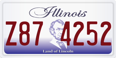 IL license plate Z874252