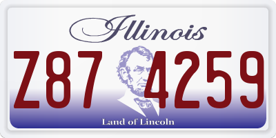 IL license plate Z874259