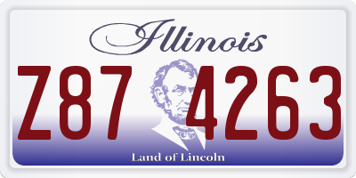 IL license plate Z874263