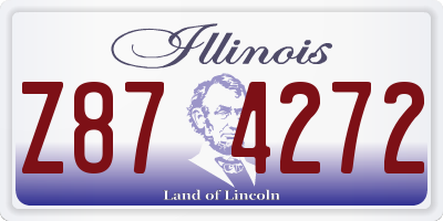 IL license plate Z874272