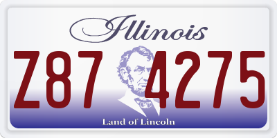 IL license plate Z874275
