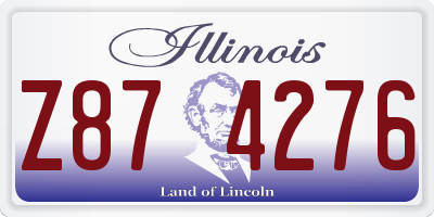 IL license plate Z874276