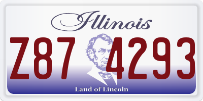 IL license plate Z874293