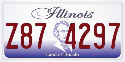 IL license plate Z874297