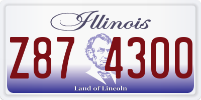 IL license plate Z874300