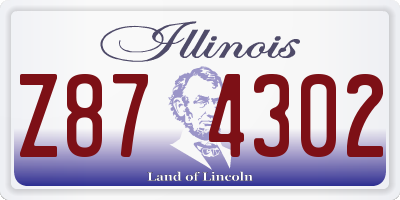 IL license plate Z874302