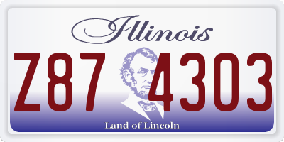 IL license plate Z874303