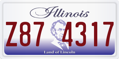 IL license plate Z874317