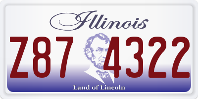 IL license plate Z874322
