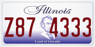 IL license plate Z874333