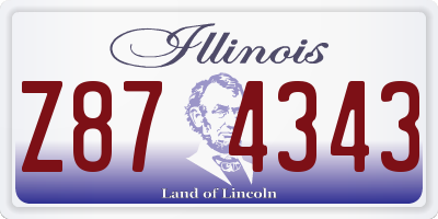 IL license plate Z874343