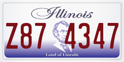 IL license plate Z874347
