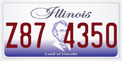 IL license plate Z874350