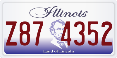 IL license plate Z874352