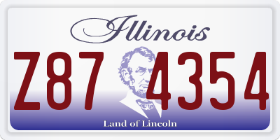 IL license plate Z874354