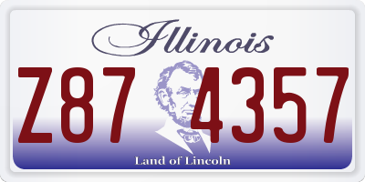 IL license plate Z874357