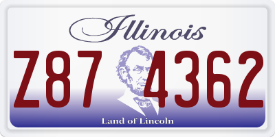 IL license plate Z874362