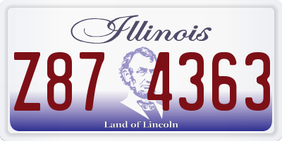 IL license plate Z874363
