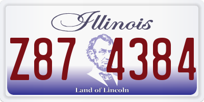 IL license plate Z874384