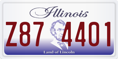 IL license plate Z874401