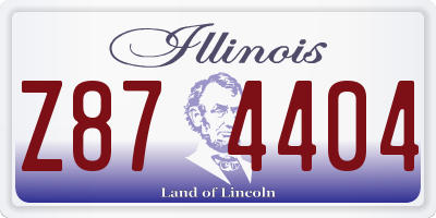 IL license plate Z874404