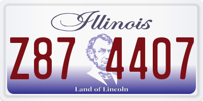 IL license plate Z874407