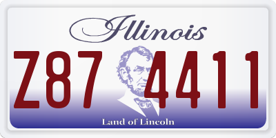 IL license plate Z874411