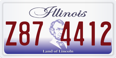 IL license plate Z874412