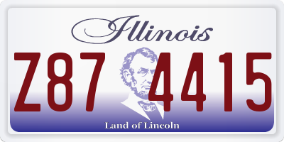 IL license plate Z874415
