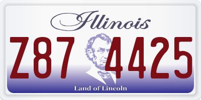 IL license plate Z874425