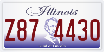 IL license plate Z874430