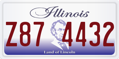 IL license plate Z874432