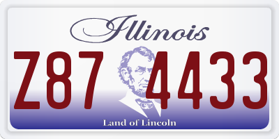 IL license plate Z874433