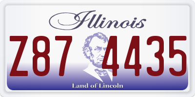 IL license plate Z874435