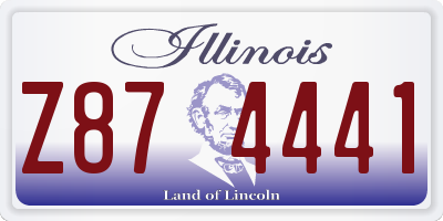 IL license plate Z874441