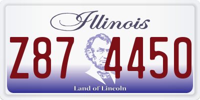 IL license plate Z874450
