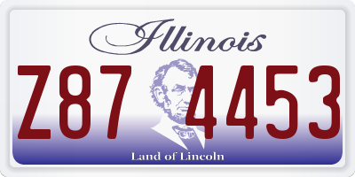 IL license plate Z874453