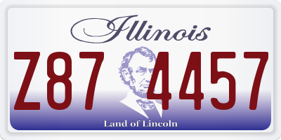 IL license plate Z874457