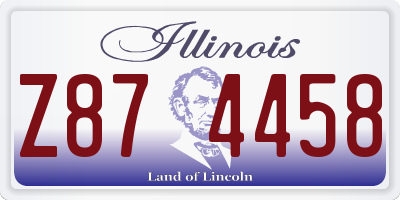 IL license plate Z874458