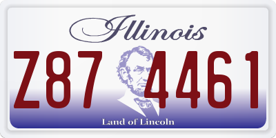 IL license plate Z874461