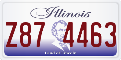 IL license plate Z874463