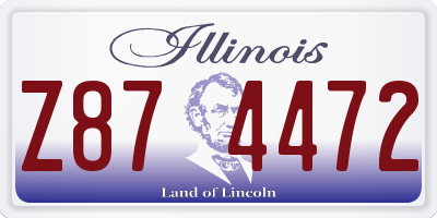 IL license plate Z874472