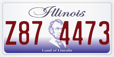 IL license plate Z874473