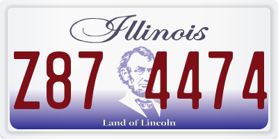 IL license plate Z874474