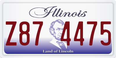 IL license plate Z874475