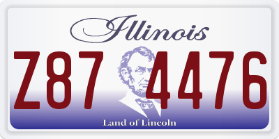 IL license plate Z874476