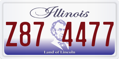 IL license plate Z874477